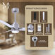 Atlas Alessandra - LK 56 inch Brushed Nickel with Matte White Blades Transitional Ceiling Fan